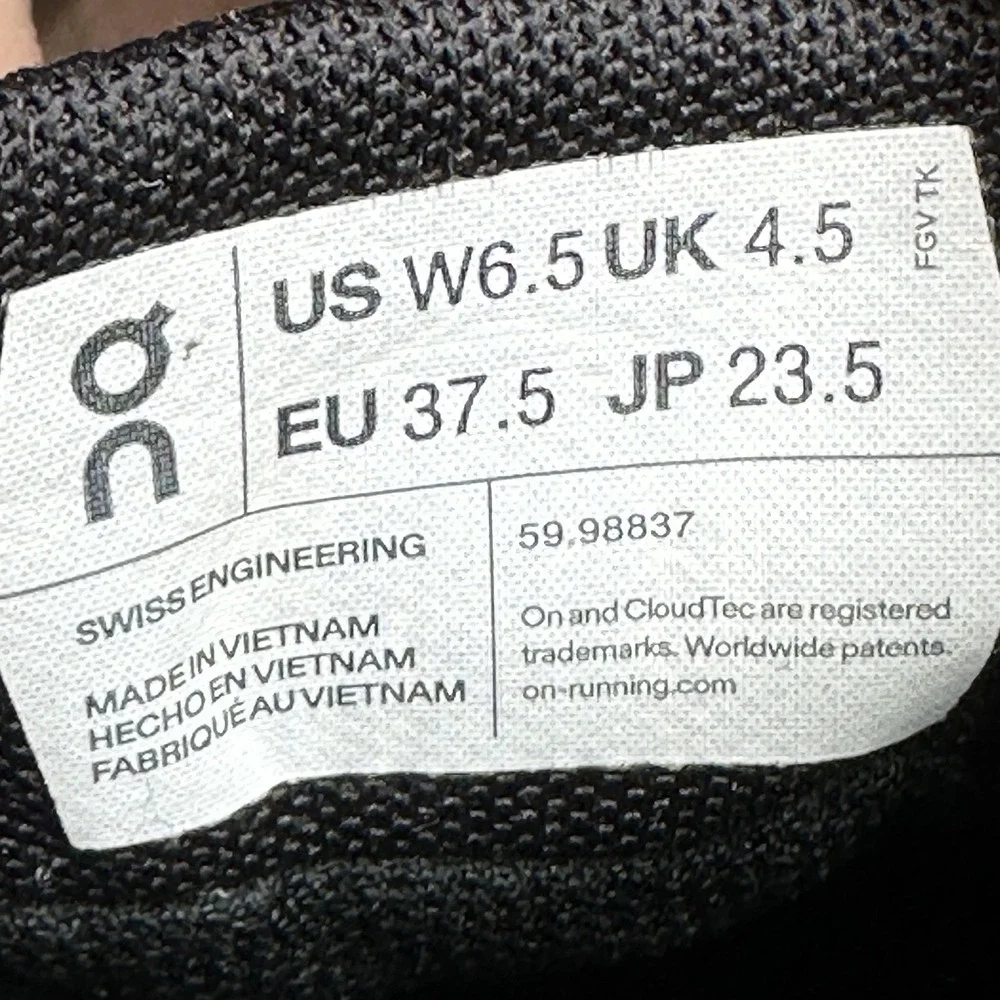 Womens Size 6.5 ON Cloud 5 Waterproof Glacier | White Shoes Athletic Running